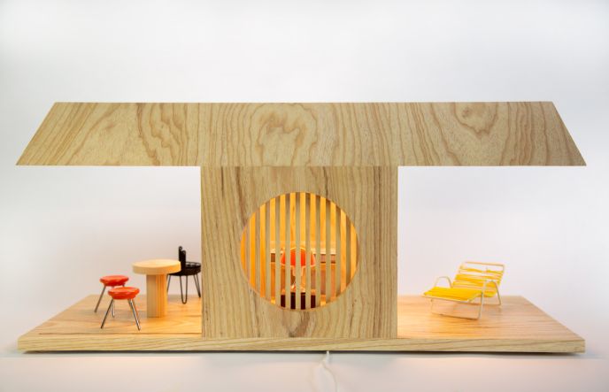 Studiomama have created a new decor for a cherished doll’s house furniture collection that dates from the 1970s