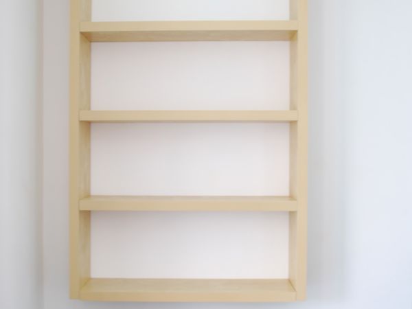 Shelf = LACK NN wall shelf 26 x 110 (5 pieces) + LACK NN wall shelf 26 x 190 (2 pieces)