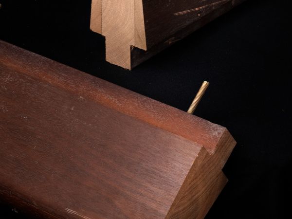 This bench is made from wooden panel fins found at Changi Airport Terminal 2
