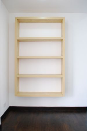 Shelf = LACK NN wall shelf 26 x 110 (5 pieces) + LACK NN wall shelf 26 x 190 (2 pieces)